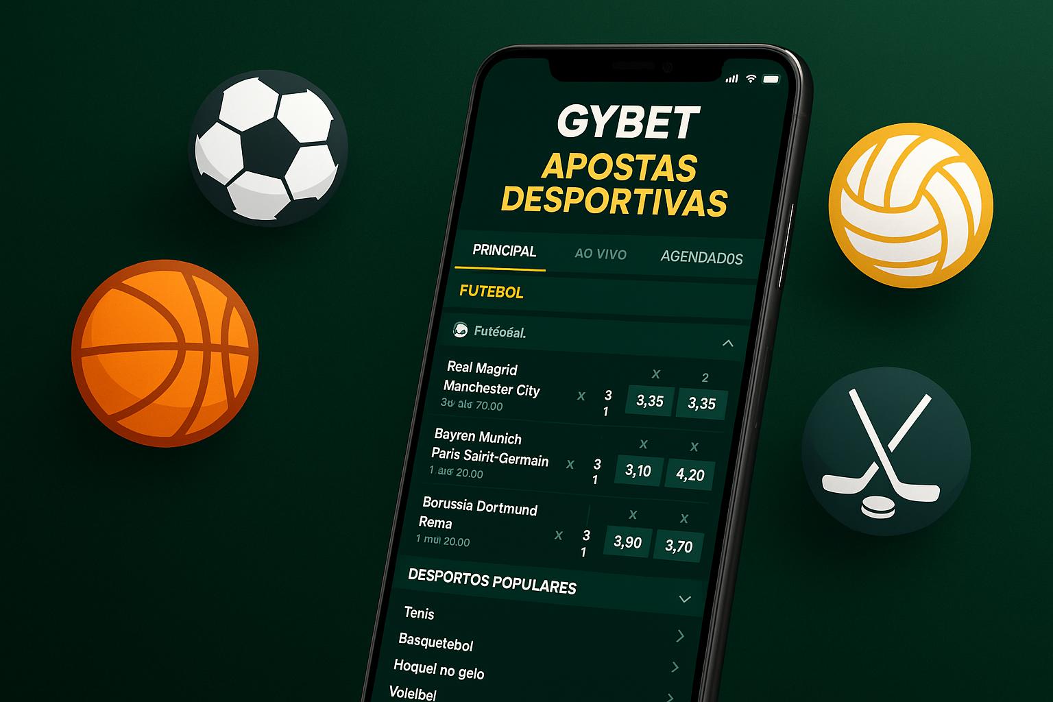 Apostas esportivas no cassino online GYBET